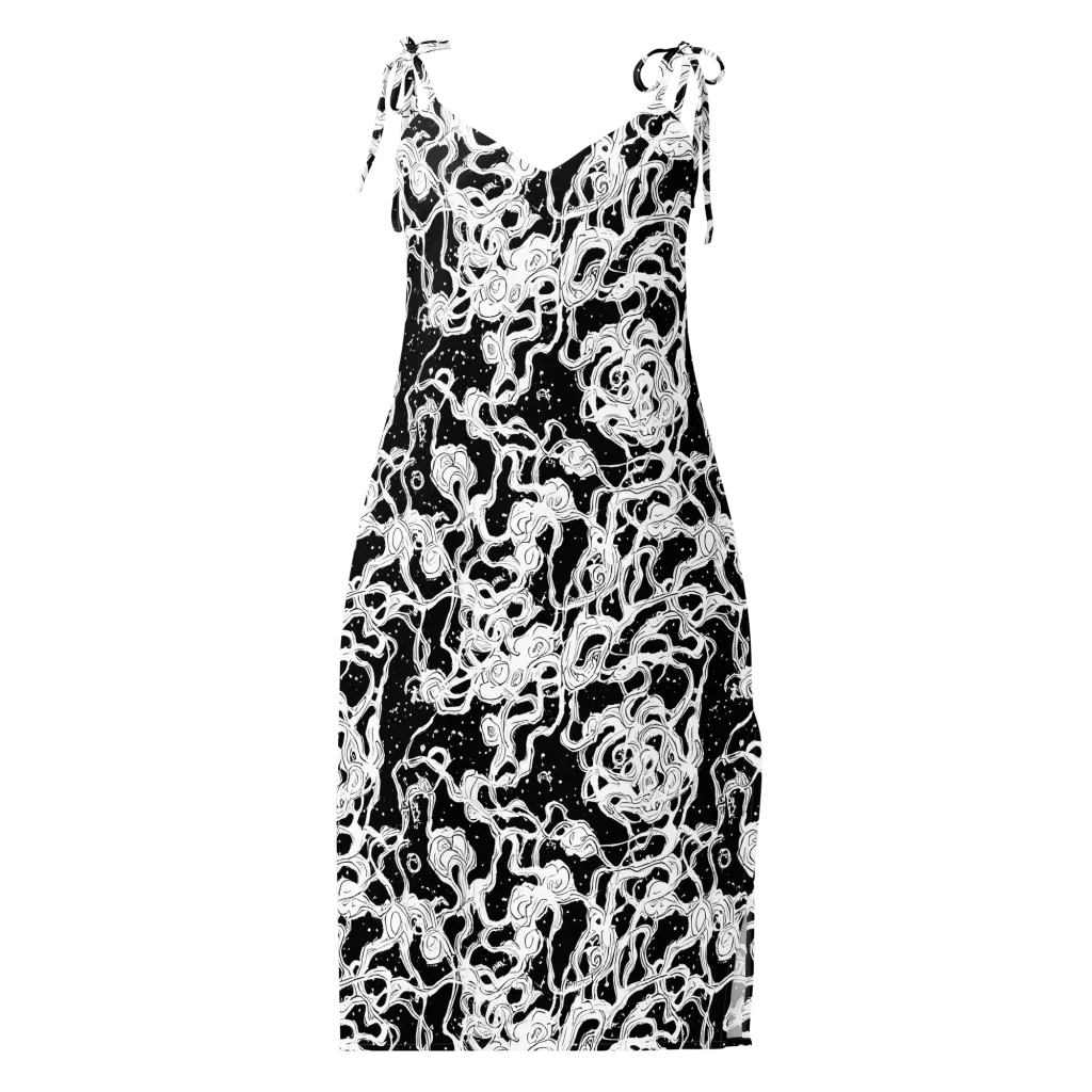 Inkstorm Ribbons on Slip Dress — Front