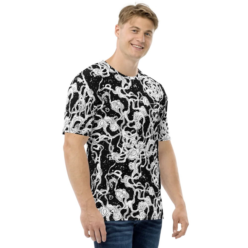 Inkstorm Ribbons on Men's Crew Neck T-Shirt — Right