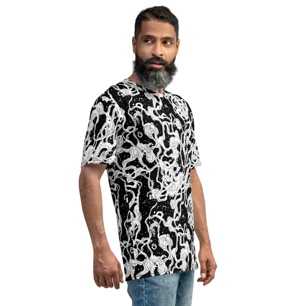 Inkstorm Ribbons on Men's Crew Neck T-Shirt — Right