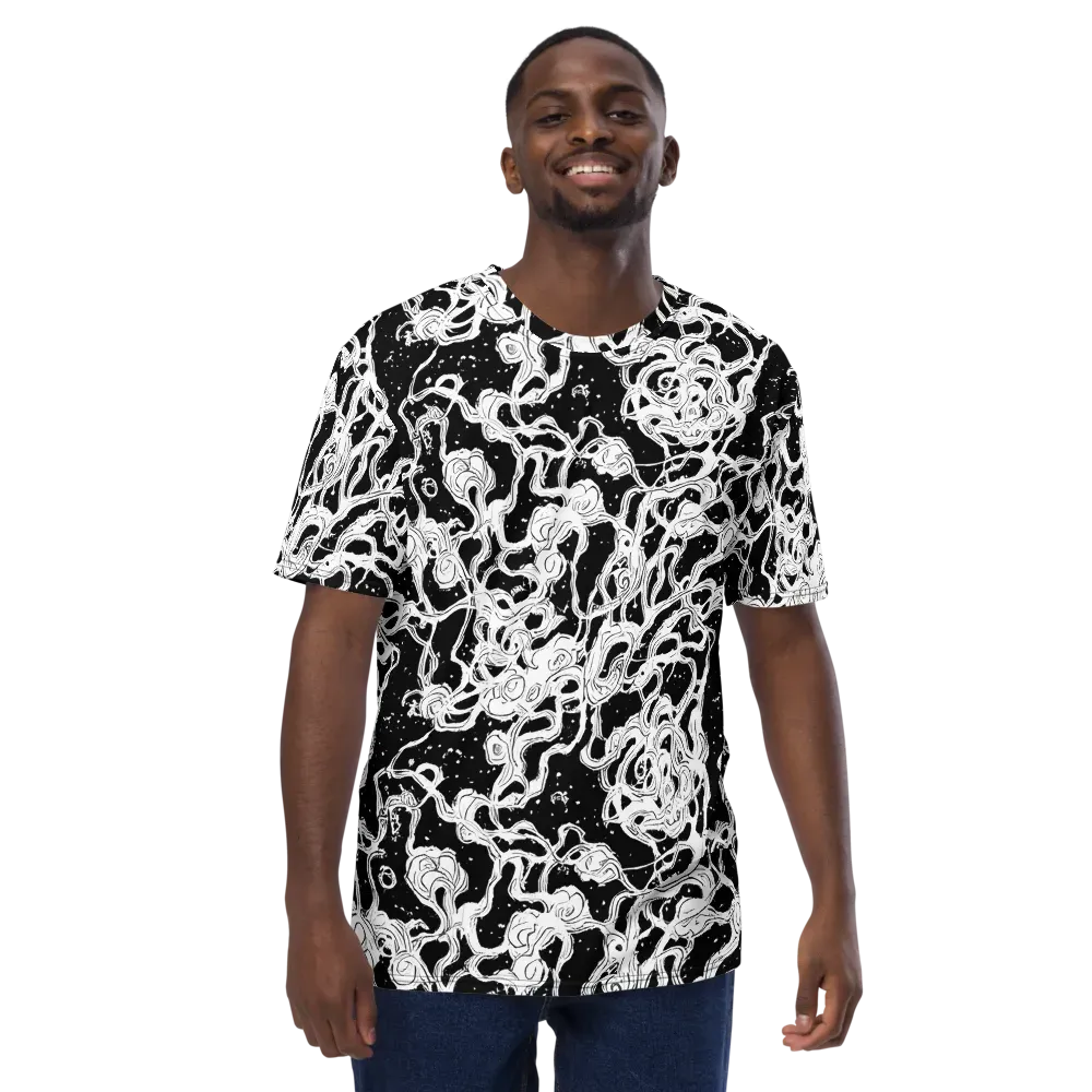Inkstorm Ribbons on Men's Crew Neck T-Shirt — Front
