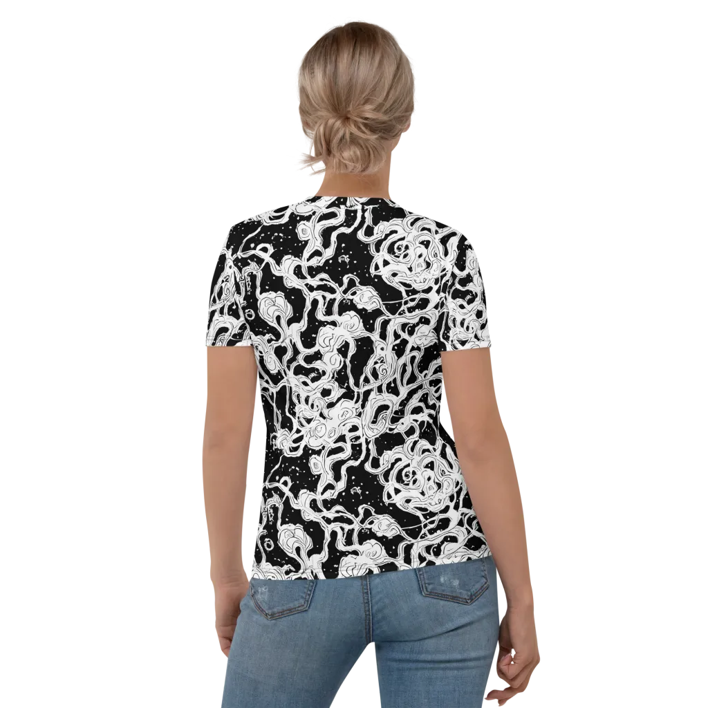 Inkstorm Ribbons on Women's Crew Neck T-Shirt — Back
