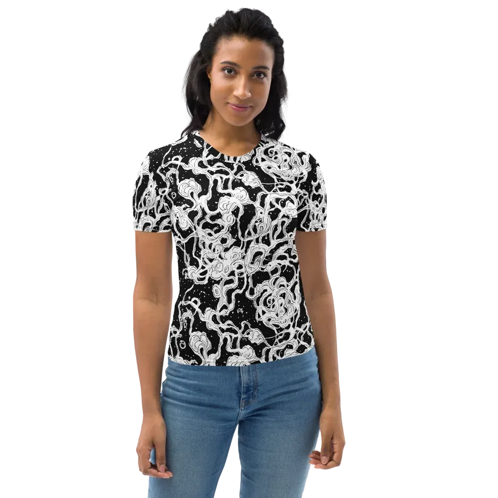 Inkstorm Ribbons on Women's Crew Neck T-Shirt — Front
