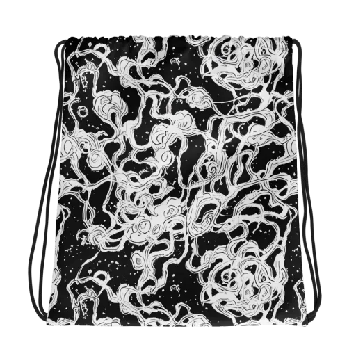 Inkstorm Ribbons on a Drawstring Bag