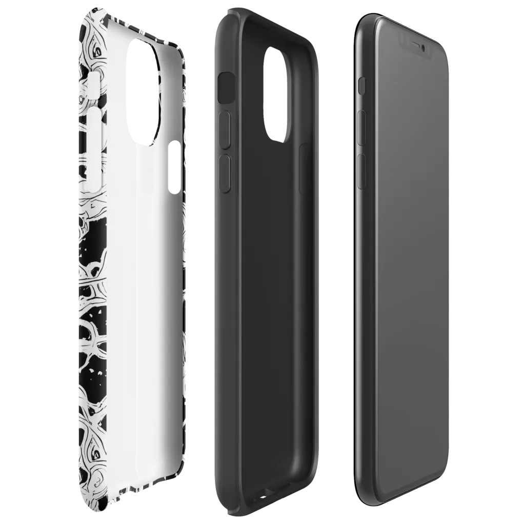 Inkstorm Ribbons on Tough Case for iPhone® — Right