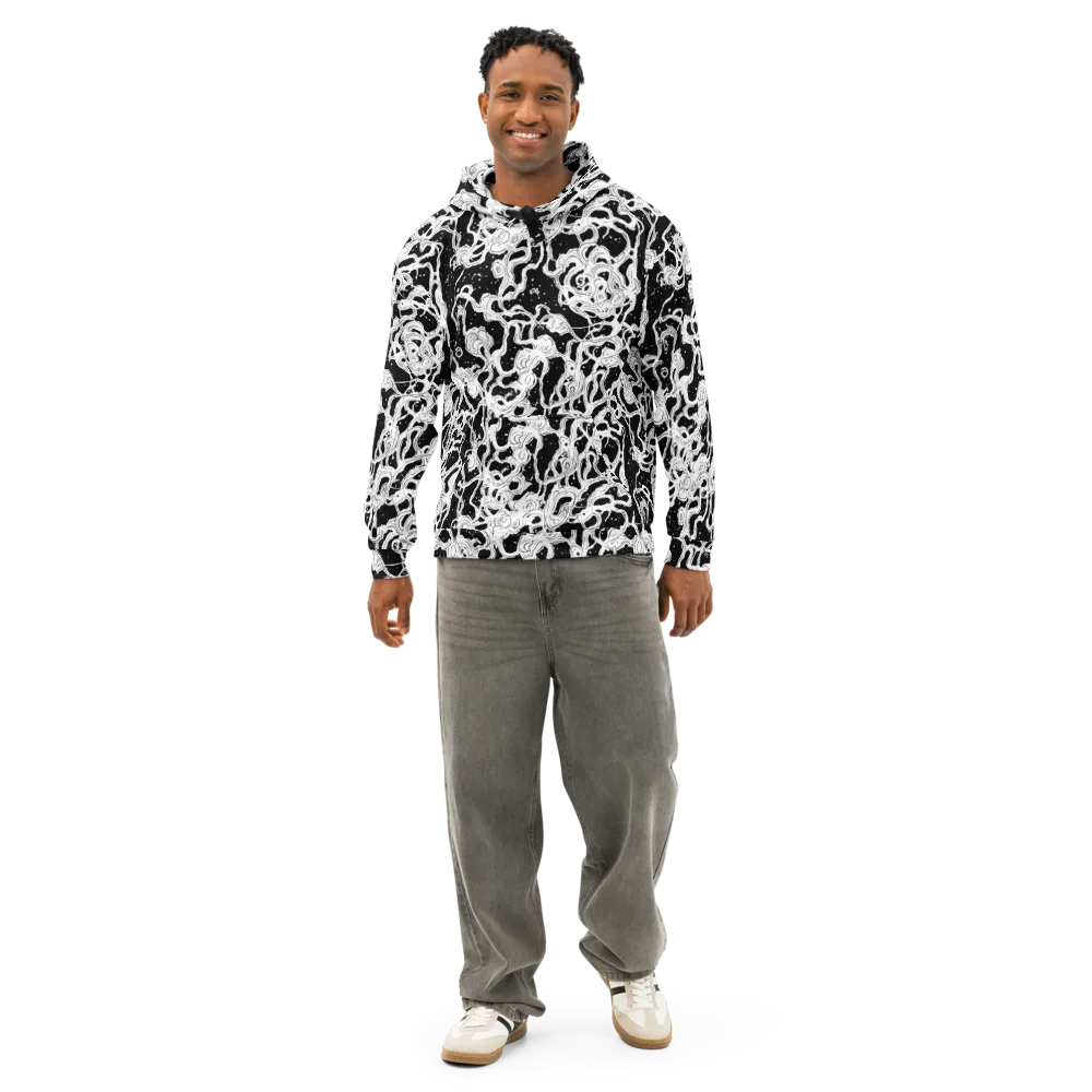 Inkstorm Ribbons on Cotton Hoodie — Front