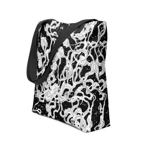 Inkstorm Ribbons on a Tote Bag