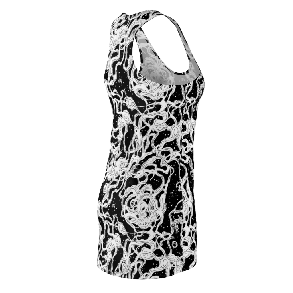 Inkstorm Ribbons on Racerback Dress — Back Side