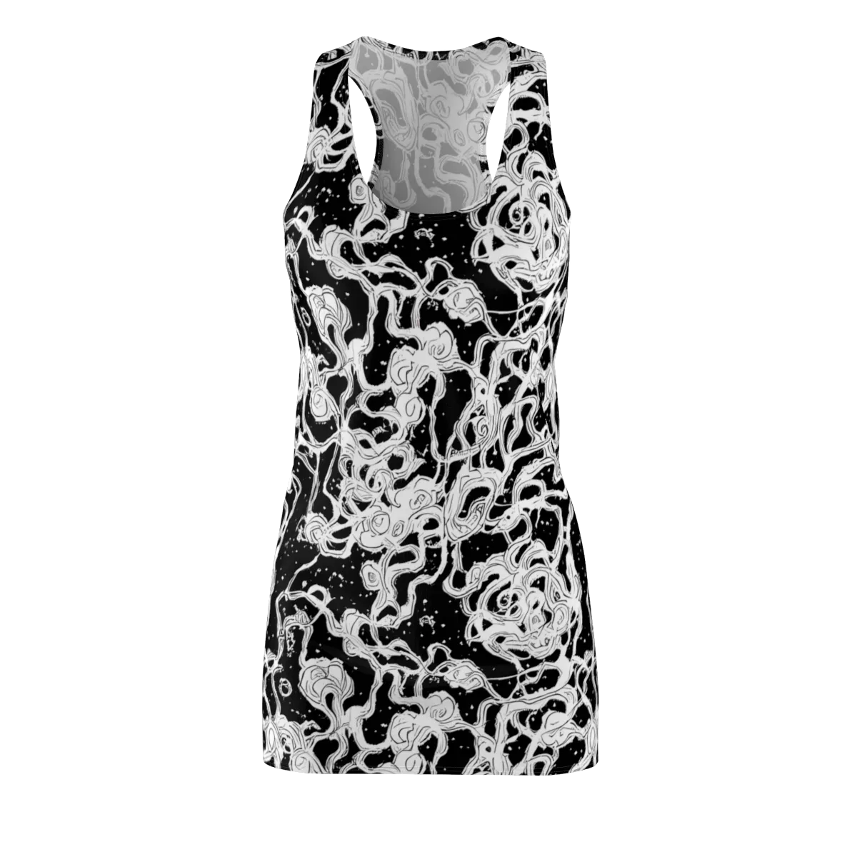 Inkstorm Ribbons on Racerback Dress — Front