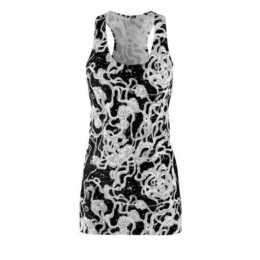 Inkstorm Ribbons on a Racerback Dress