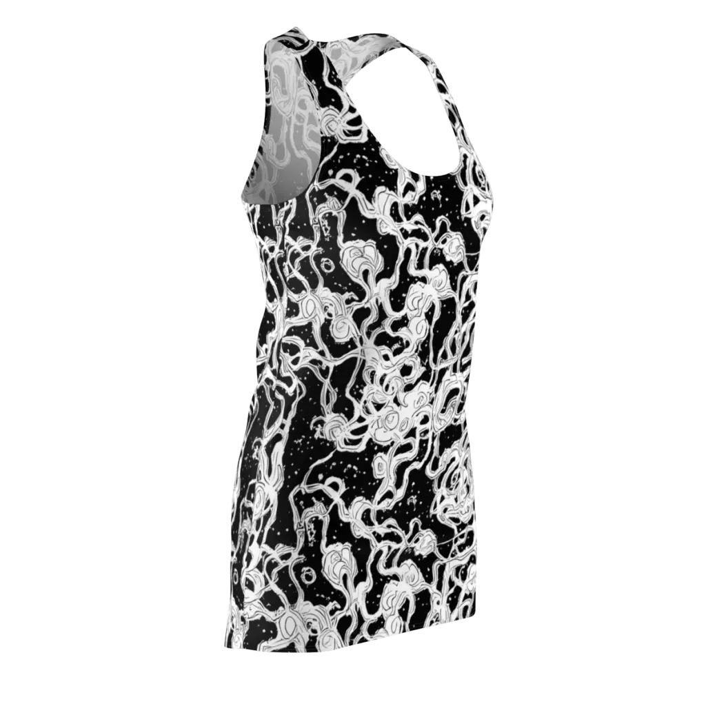 Inkstorm Ribbons on Racerback Dress — Front Side