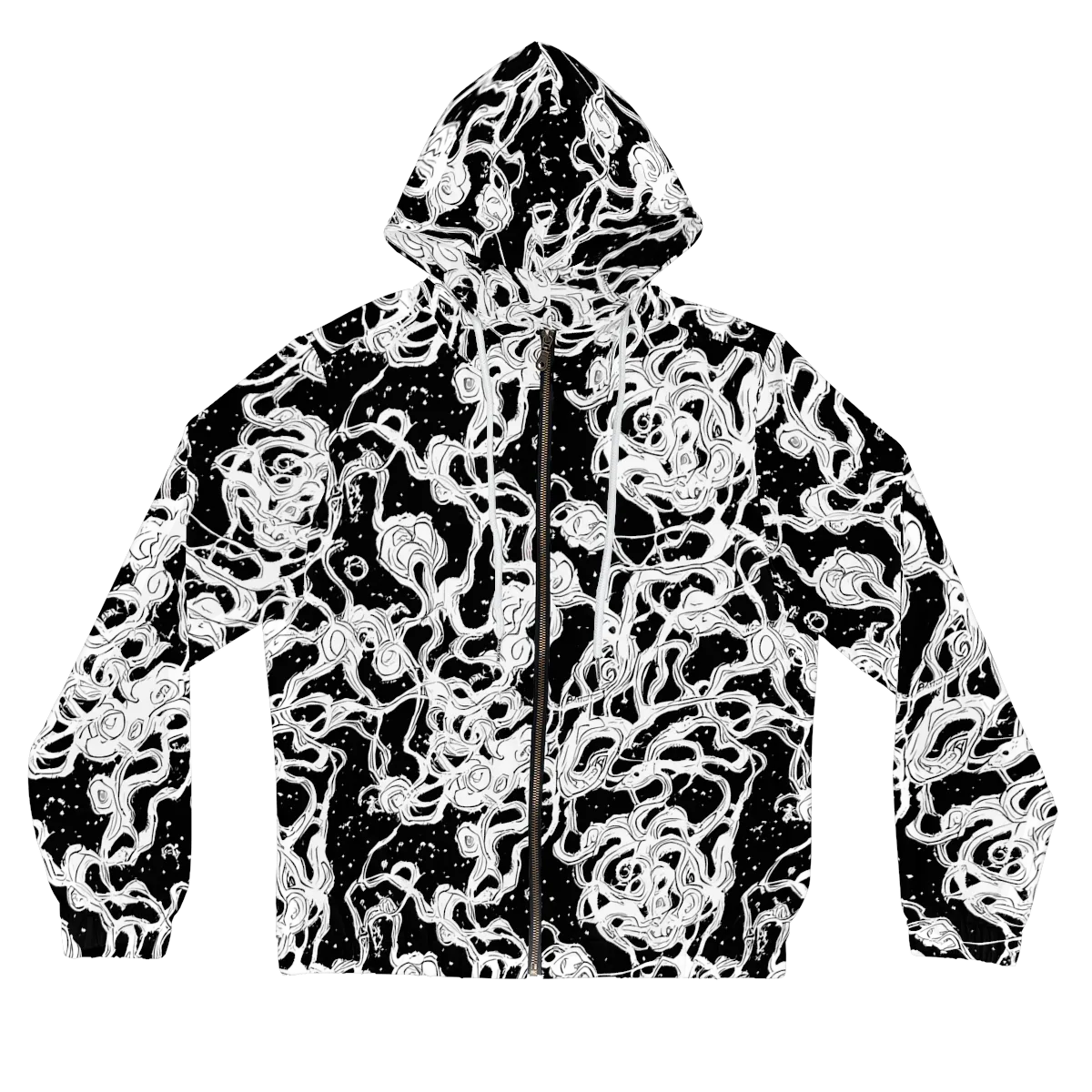 Inkstorm Ribbons on Women's Full-Zip Hoodie — Front