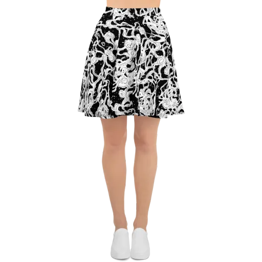 Inkstorm Ribbons on a Skater Skirt