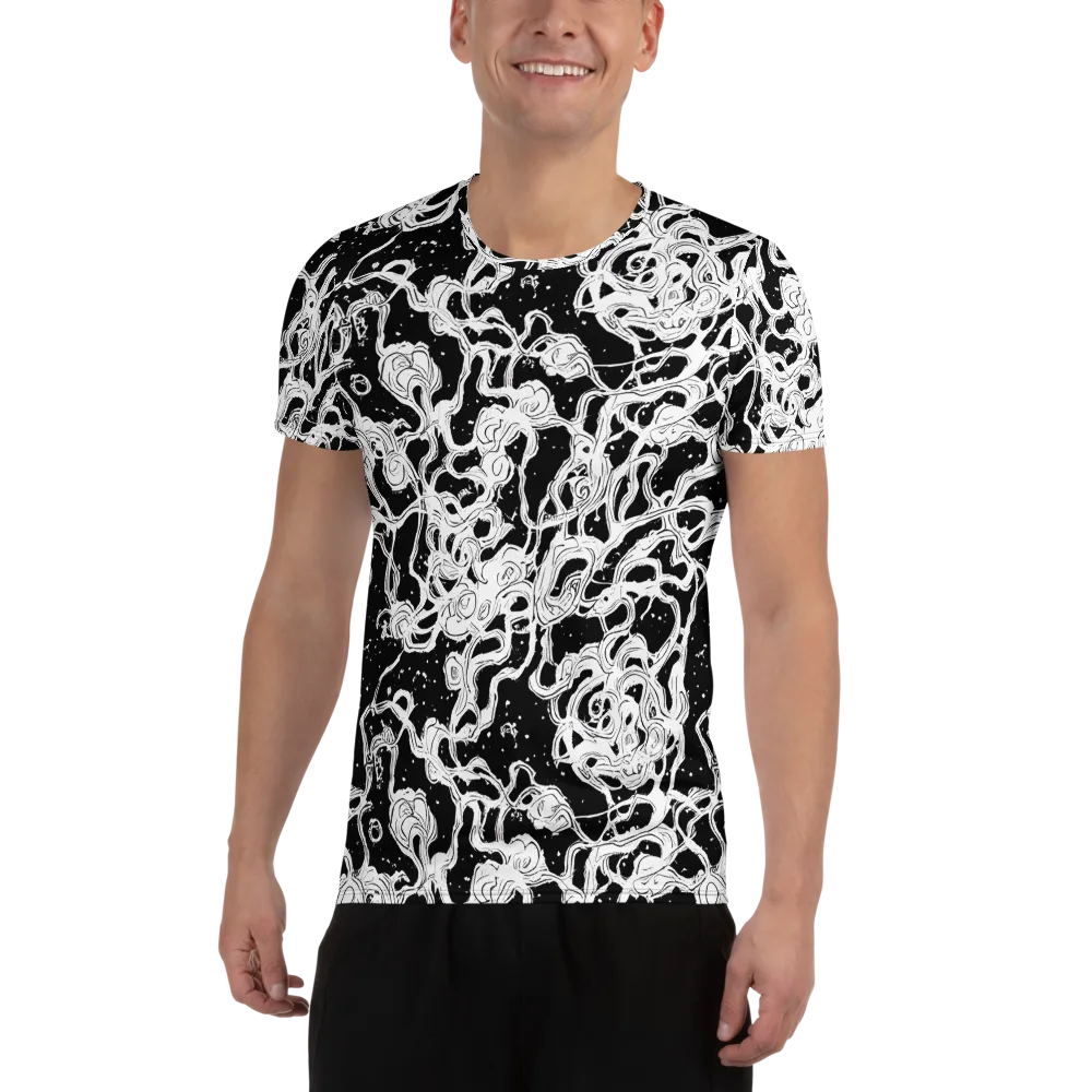 Inkstorm Ribbons on Men's Athletic T-Shirt — Front