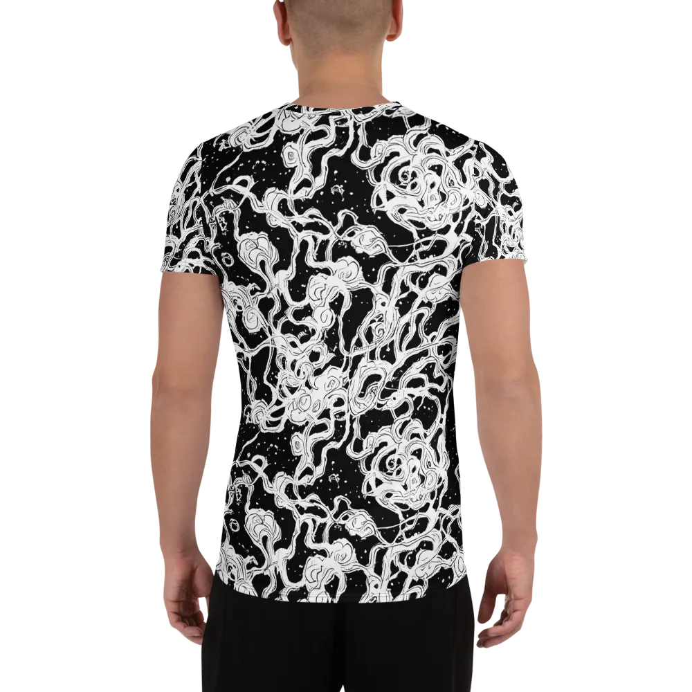 Inkstorm Ribbons on Men's Athletic T-Shirt — Back