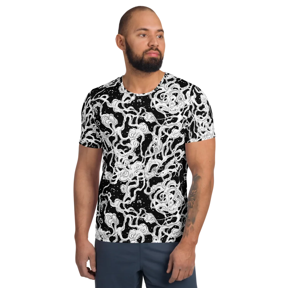 Inkstorm Ribbons on Men's Athletic T-Shirt — Front