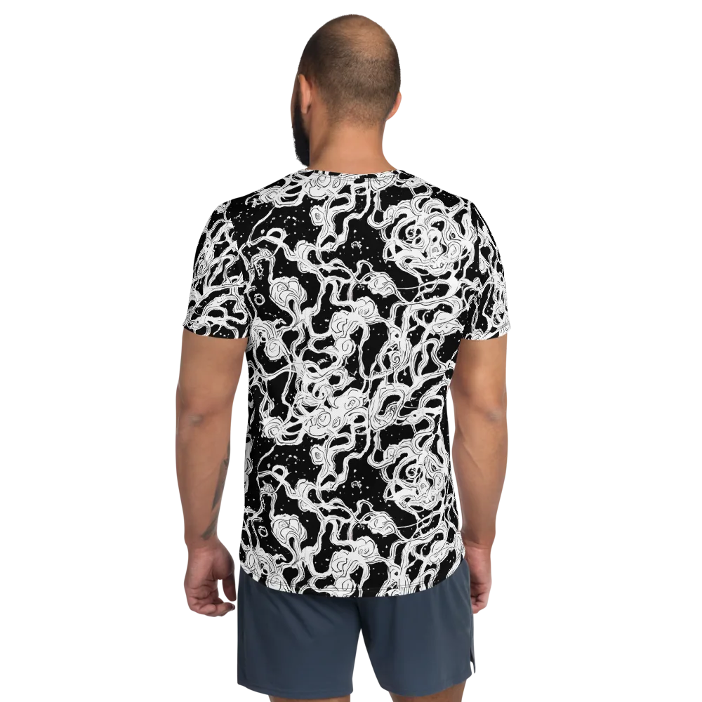 Inkstorm Ribbons on Men's Athletic T-Shirt — Back