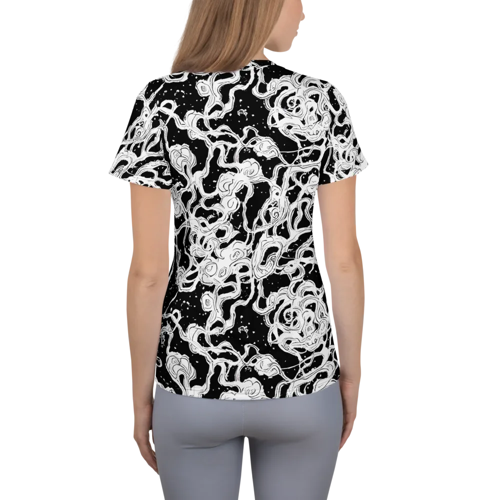 Inkstorm Ribbons on Women's Athletic T-Shirt — Back