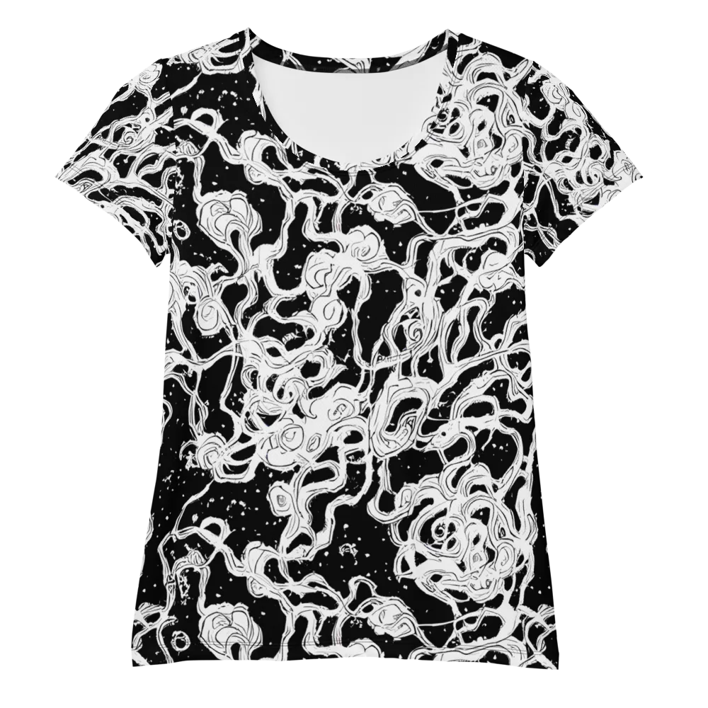 Inkstorm Ribbons on Women's Athletic T-Shirt — Front