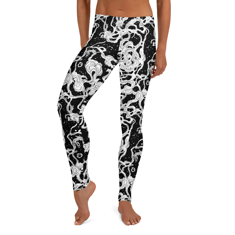 Inkstorm Ribbons on Leggings — Front