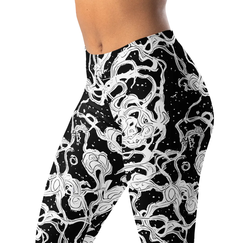Inkstorm Ribbons on Leggings — Left Front