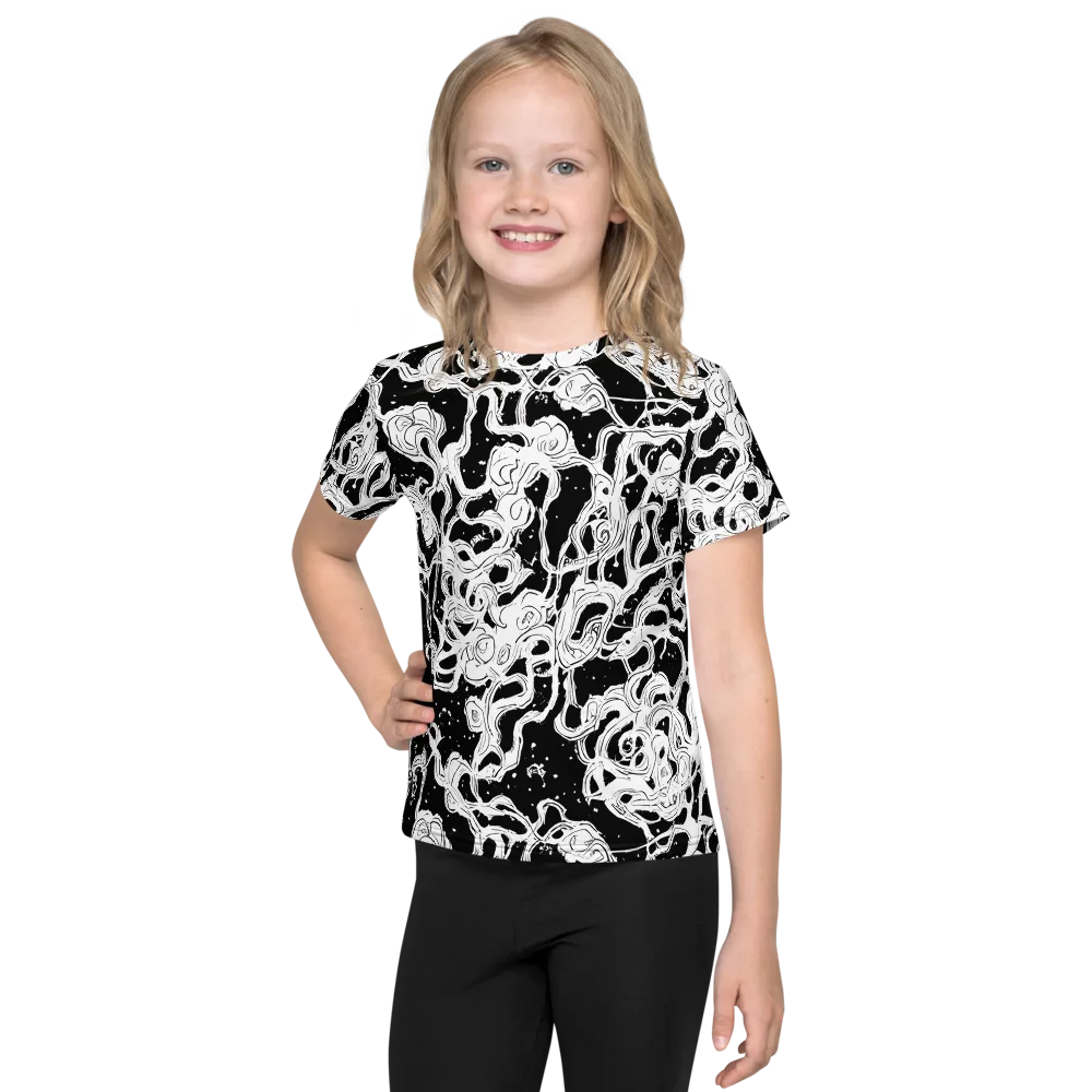 Inkstorm Ribbons on Kids Crew Neck T-Shirt — Front