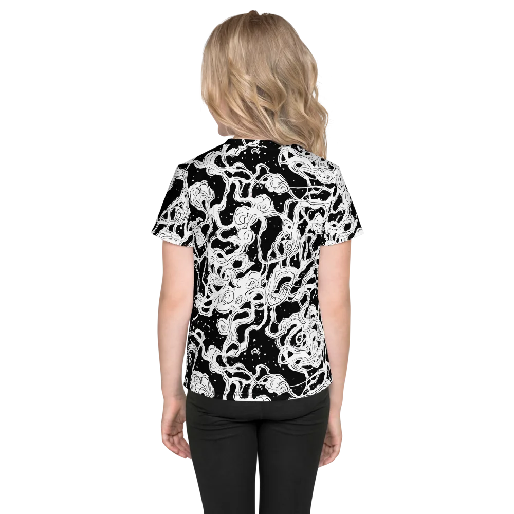 Inkstorm Ribbons on Kids Crew Neck T-Shirt — Back