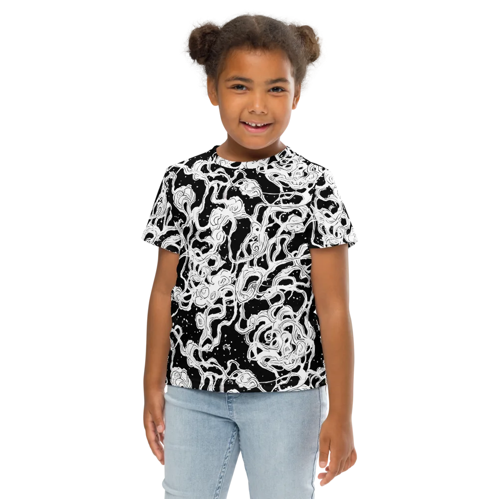 Inkstorm Ribbons on Kids Crew Neck T-Shirt — Front