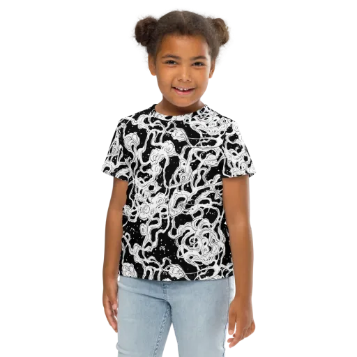 Inkstorm Ribbons on a Kids Crew Neck T-Shirt