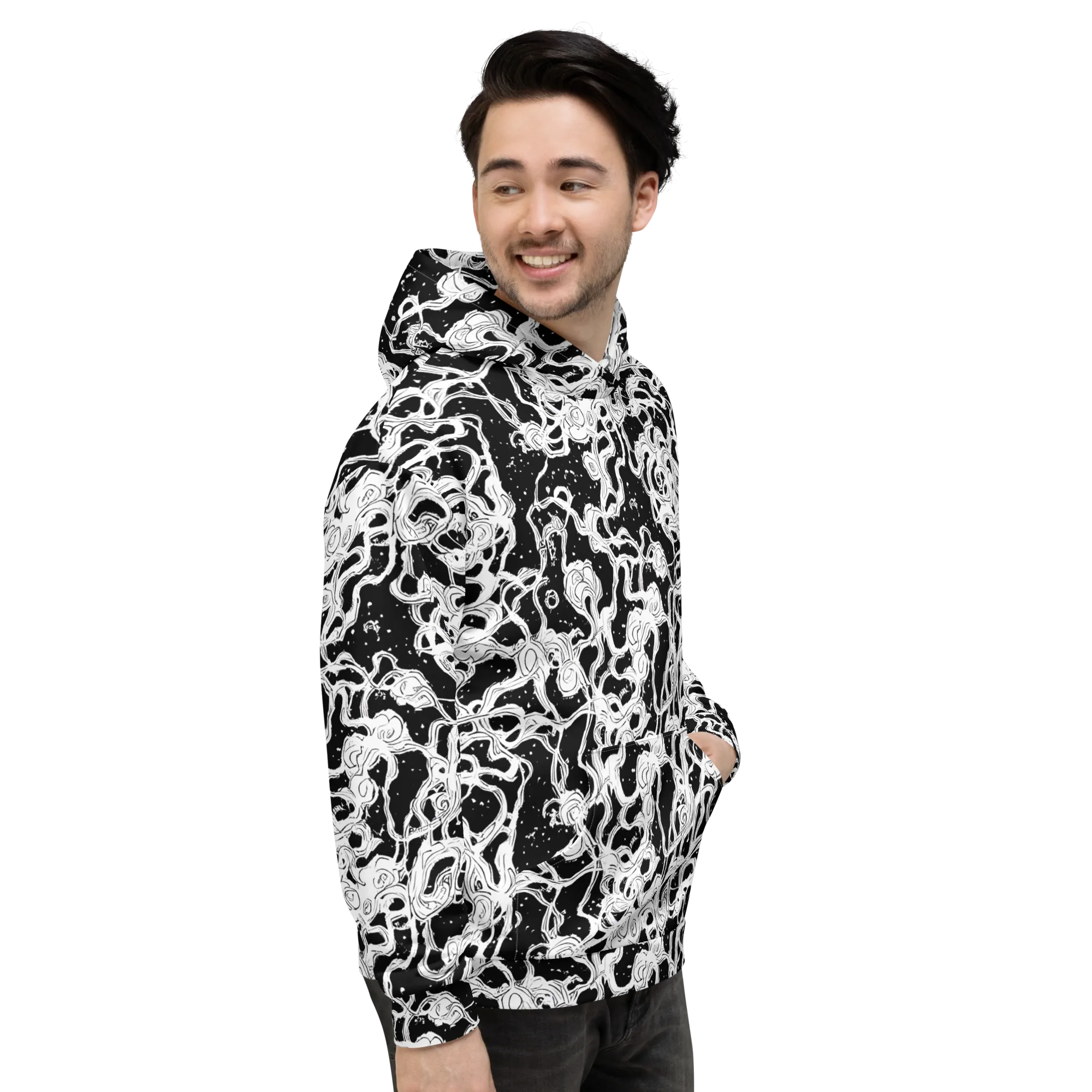 Inkstorm Ribbons on Hoodie — Right