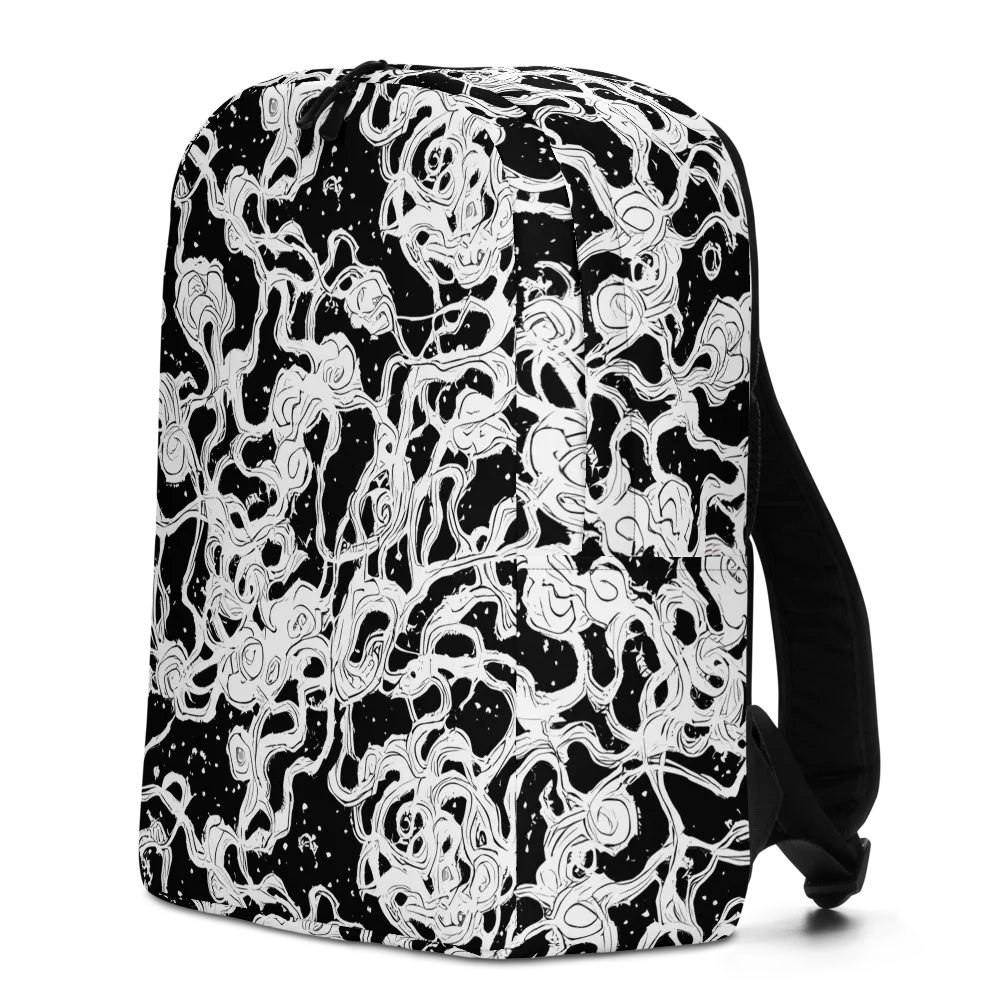 Inkstorm Ribbons on Minimalist Backpack — Left