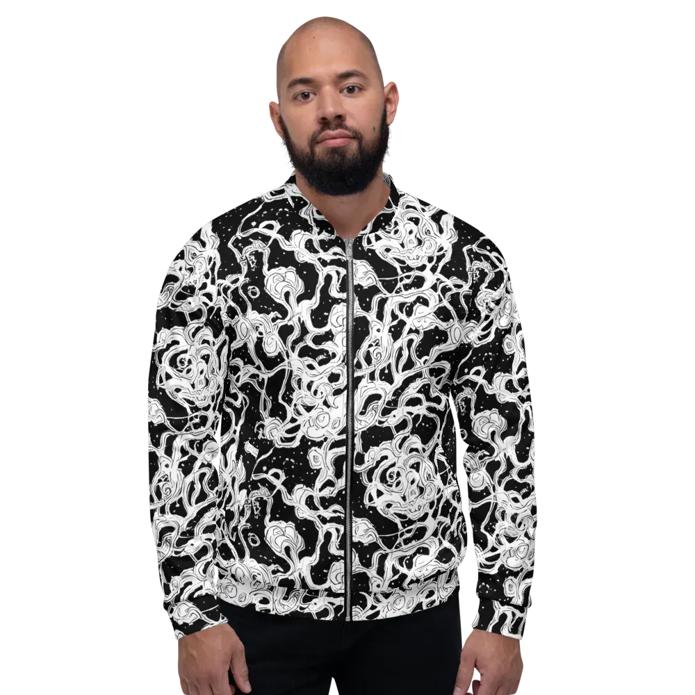 Inkstorm Ribbons on Bomber Jacket — Front
