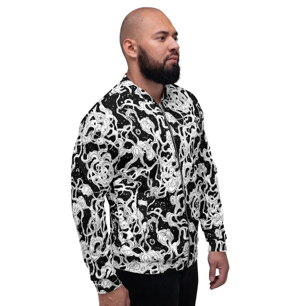 Inkstorm Ribbons on Bomber Jacket — Right