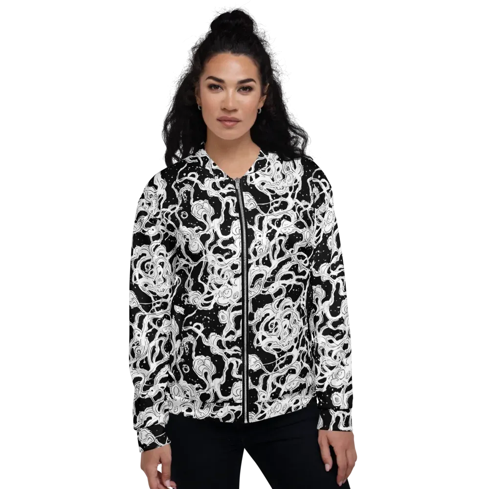 Inkstorm Ribbons on Bomber Jacket — Front