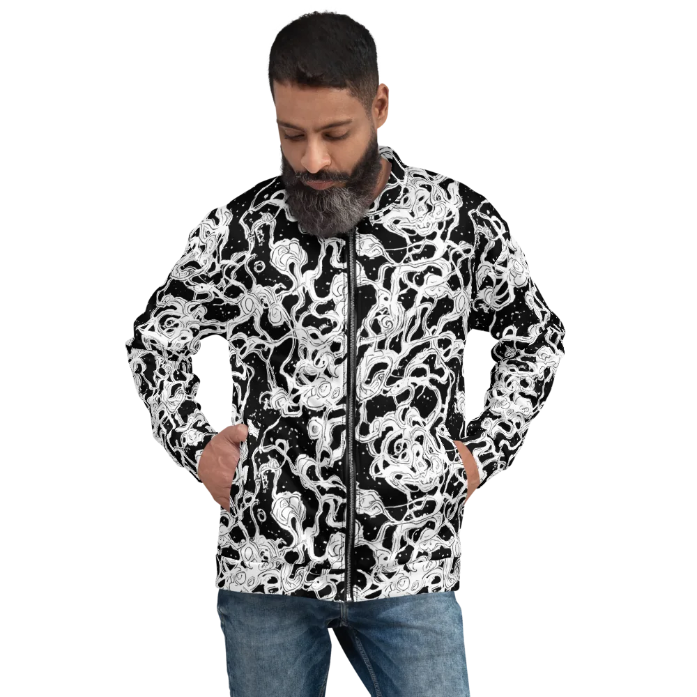 Inkstorm Ribbons on Bomber Jacket — Front