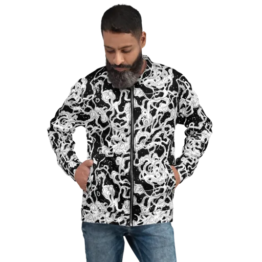 Inkstorm Ribbons on a Bomber Jacket