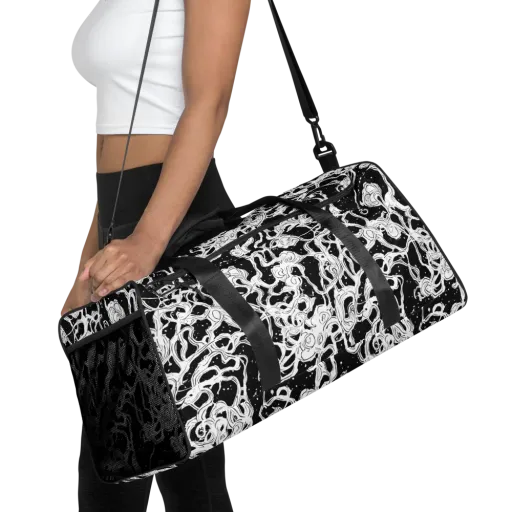 Inkstorm Ribbons on a Duffle Bag