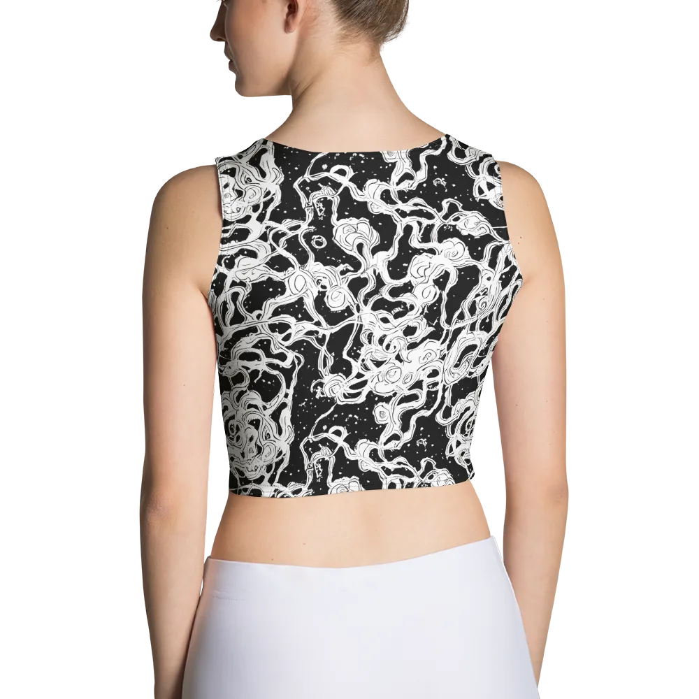 Inkstorm Ribbons on Crop Top — Back