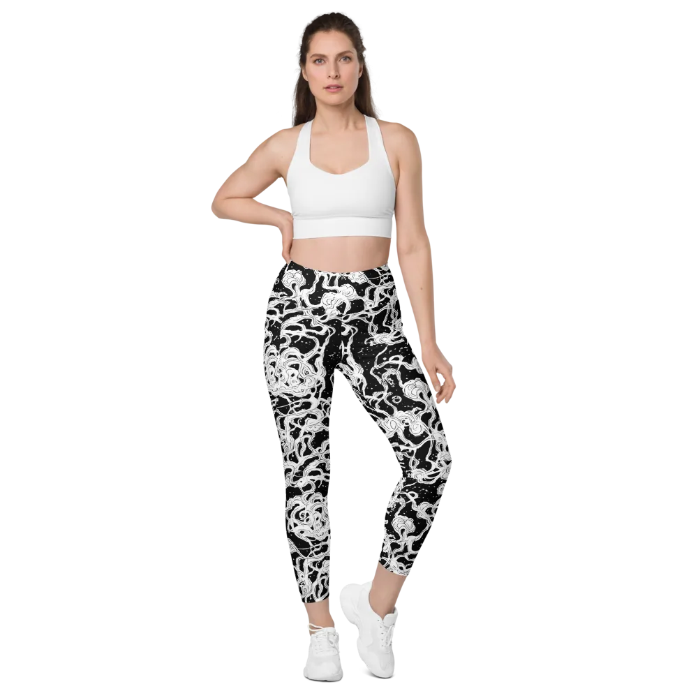 Inkstorm Ribbons on Leggings with Pockets — Front