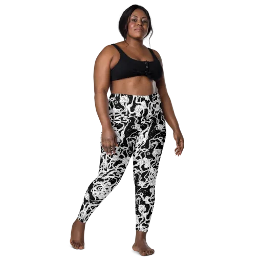 Inkstorm Ribbons on a Leggings with Pockets