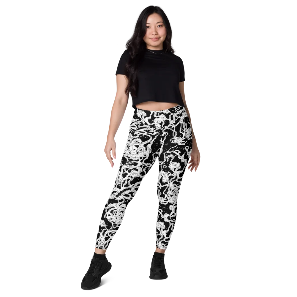 Inkstorm Ribbons on Leggings with Pockets — Front