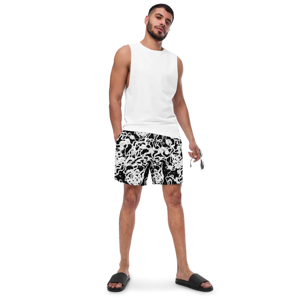 Inkstorm Ribbons on Swim Trunks — Front
