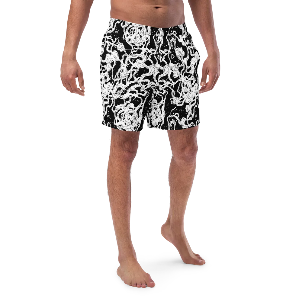 Inkstorm Ribbons on Swim Trunks — Front