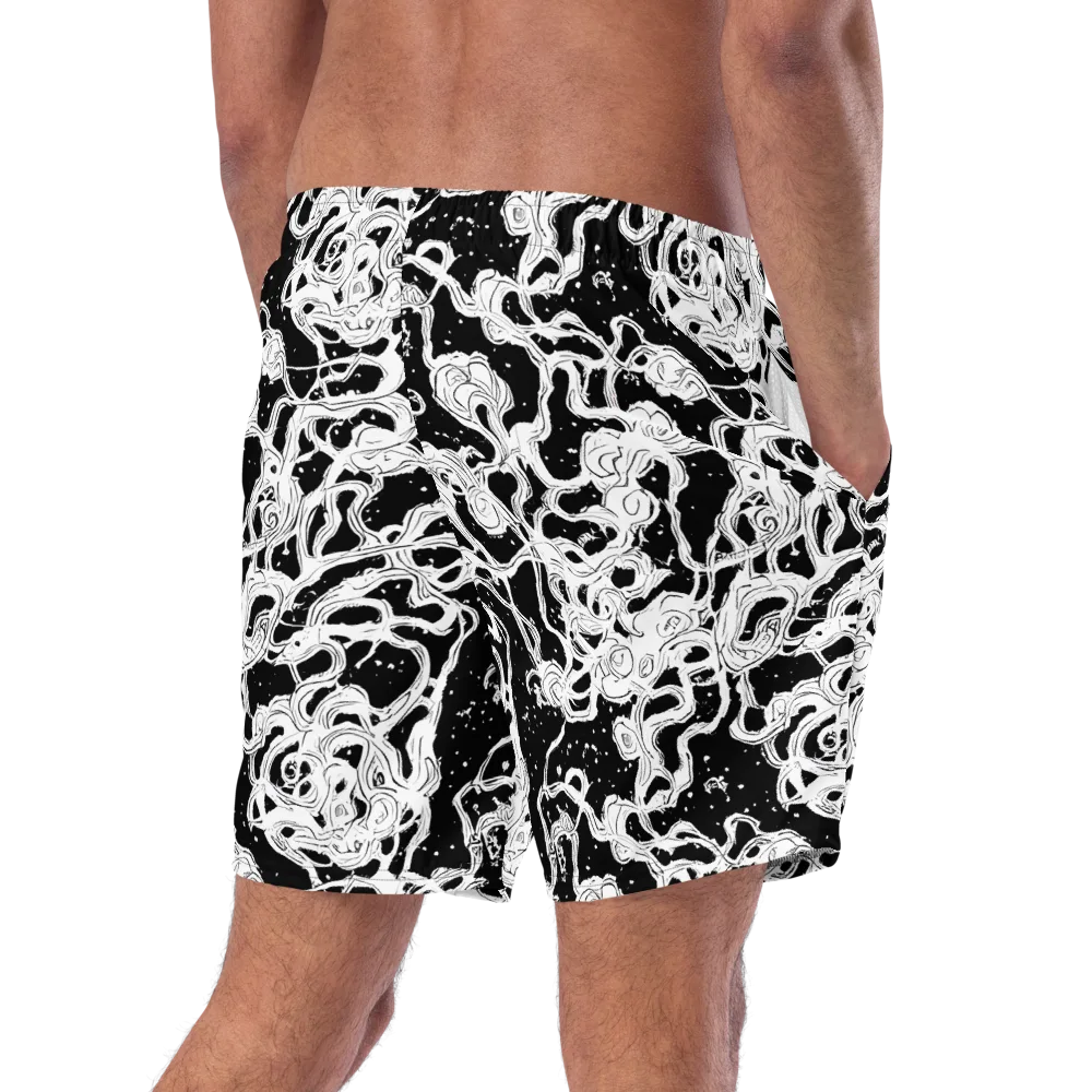 Inkstorm Ribbons on Swim Trunks — Right Back