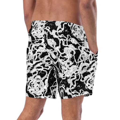 Inkstorm Ribbons on a Swim Trunks