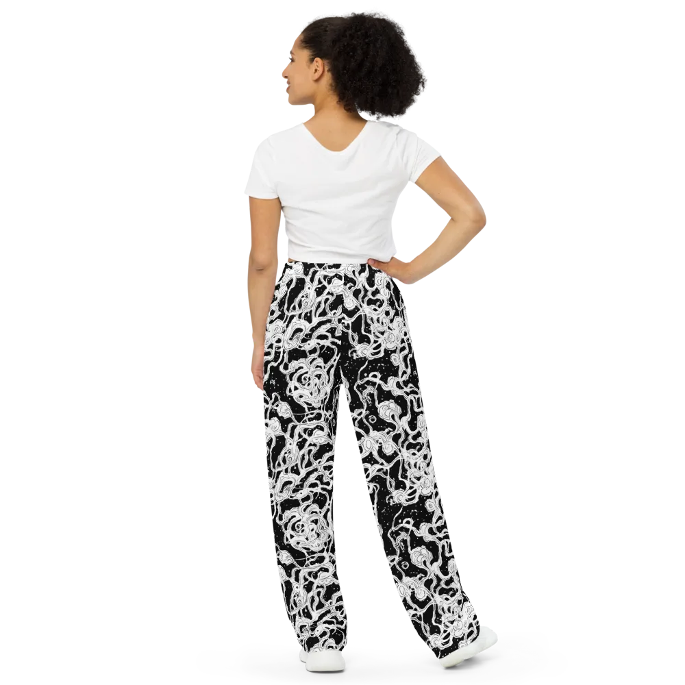 Inkstorm Ribbons on Wide-Leg Pants — Back