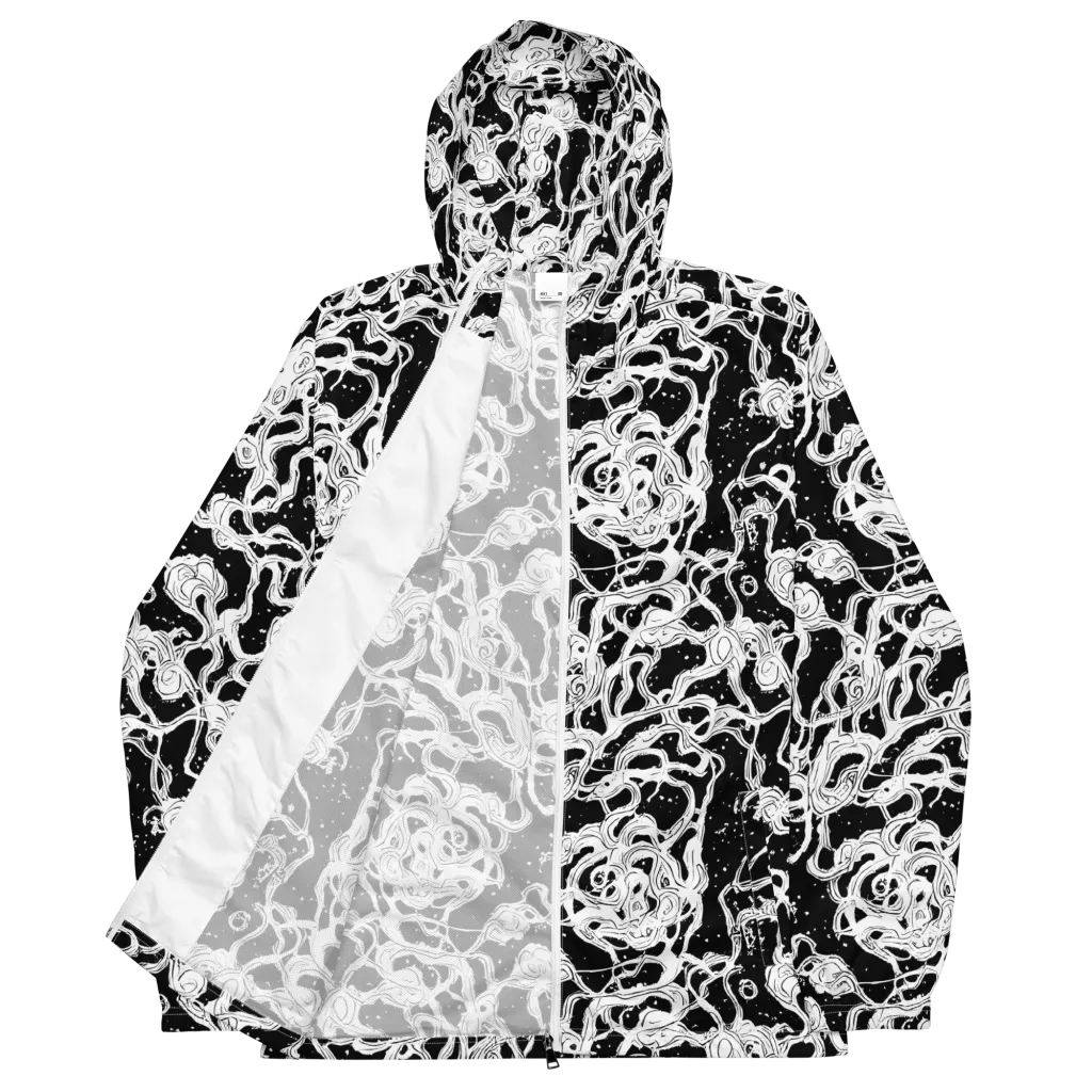 Inkstorm Ribbons on Men's Windbreaker — Front