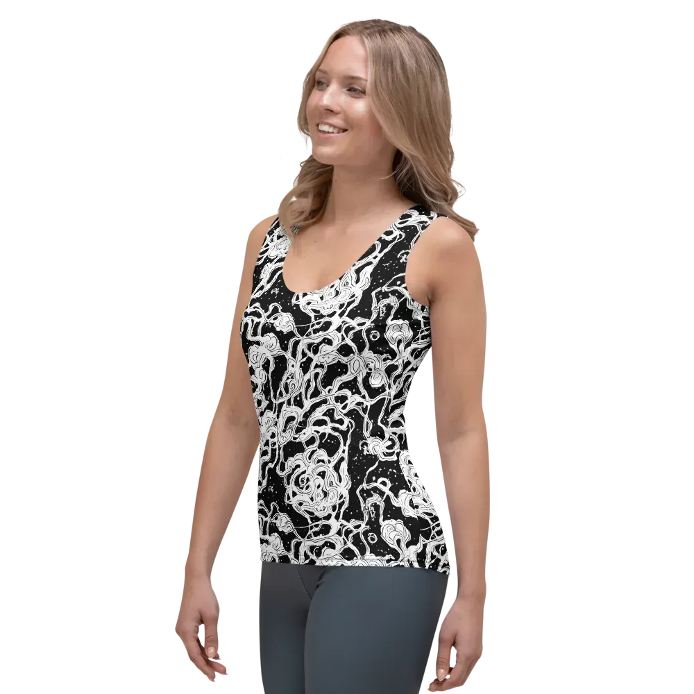 Inkstorm Ribbons on Women's Tank Top — Left Front