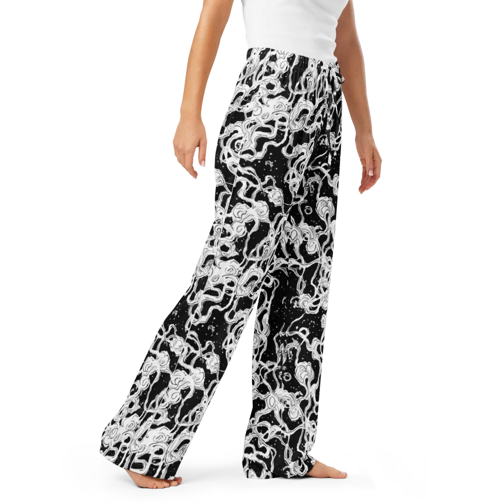 Inkstorm Ribbons on Women's Pajama Pants — Right Front