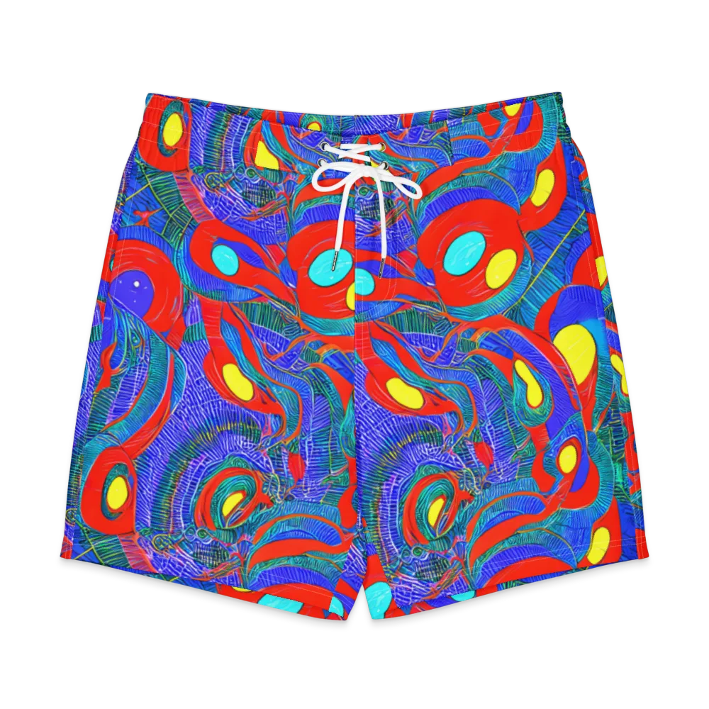 Red Tide Electric on Men's Board Shorts — Front