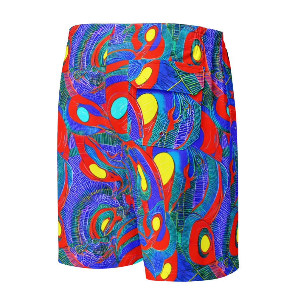 Red Tide Electric on Men's Board Shorts — Back